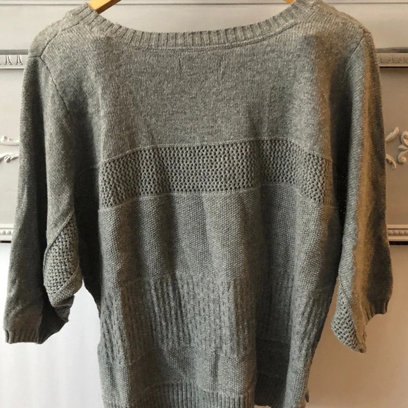 🎄 Sonoma Gray sweater scoop neck large 3/4 sleeves - Picture 4 of 7